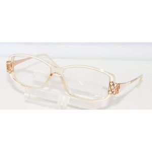 New Women's Cazal White & Gold Eyeglasses